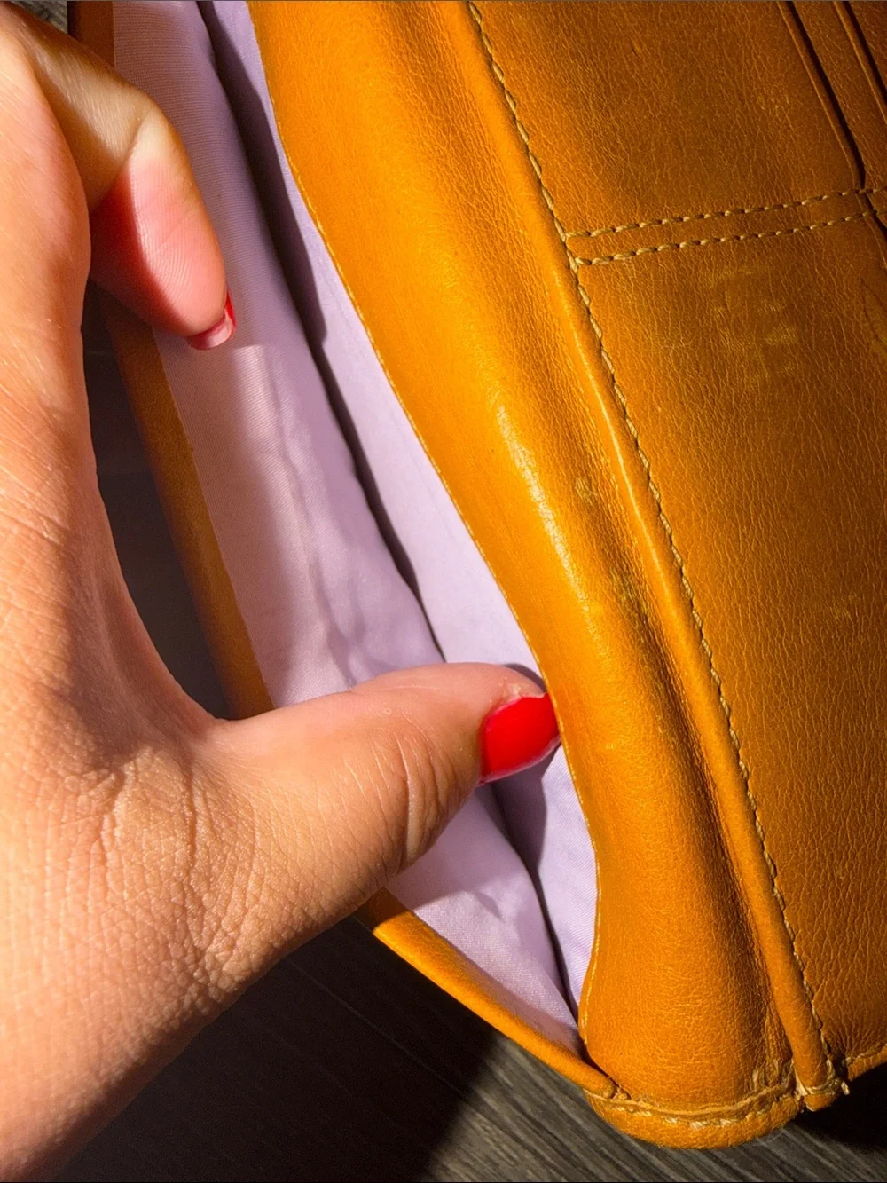 Coach Soho pleated leather wallet
